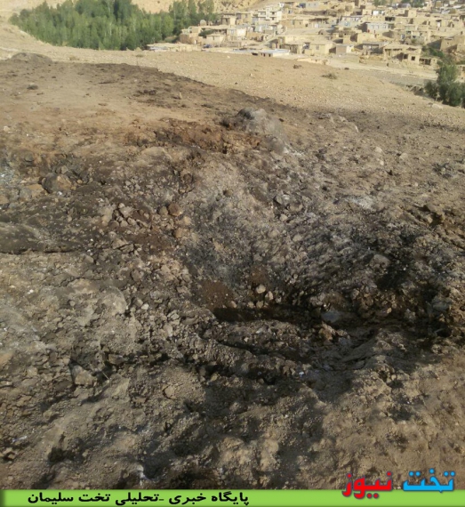 تصاویر محل سقوط هواپیمای بیگانه بدون سرنشین در روستای قزقاپان