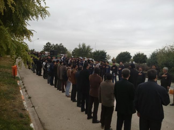 مراسم سوگواری و حرکت دسته عزاداری در دانشگاه آزاد همدان+تصاویر