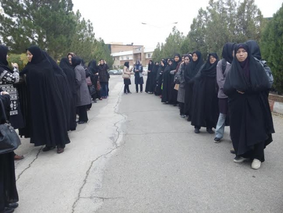 مراسم سوگواری و حرکت دسته عزاداری در دانشگاه آزاد همدان+تصاویر