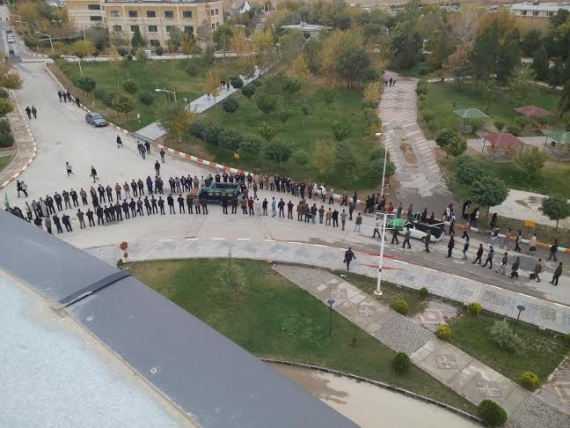 مراسم سوگواری و حرکت دسته عزاداری در دانشگاه آزاد همدان+تصاویر
