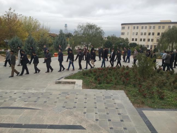 مراسم سوگواری و حرکت دسته عزاداری در دانشگاه آزاد همدان+تصاویر