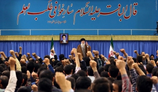 عکس/دیدار شرکت‌کنندگان نهمین همایش ملی نخبگان فردا با رهبر معظم انقلاب