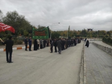 مراسم سوگواری و حرکت دسته عزاداری در دانشگاه آزاد همدان+تصاویر