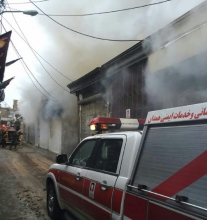 بازار همدان بازهم دچار حریق شد+تصاویر