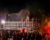 آتش قبل از حضور معترضان در ساختمان سفارت عربستان سعودی شعله ور شده بود
